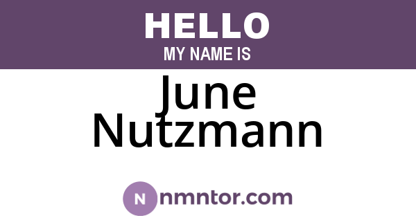 June Nutzmann