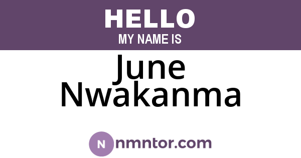June Nwakanma