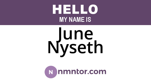 June Nyseth