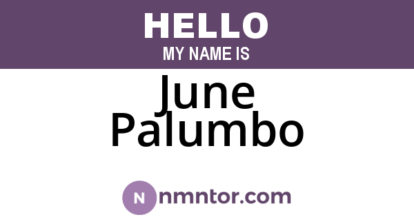 June Palumbo
