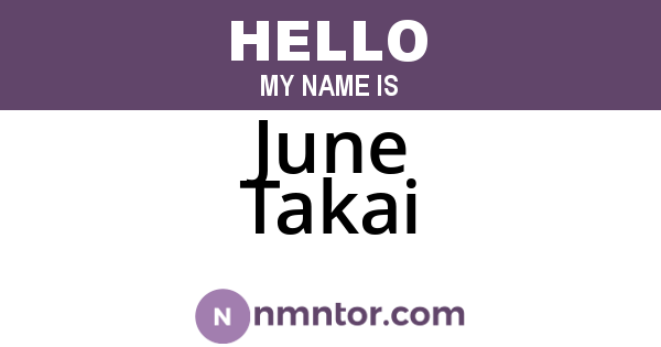 June Takai