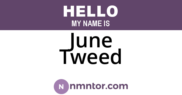 June Tweed