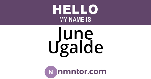 June Ugalde