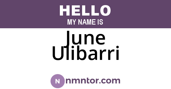 June Ulibarri