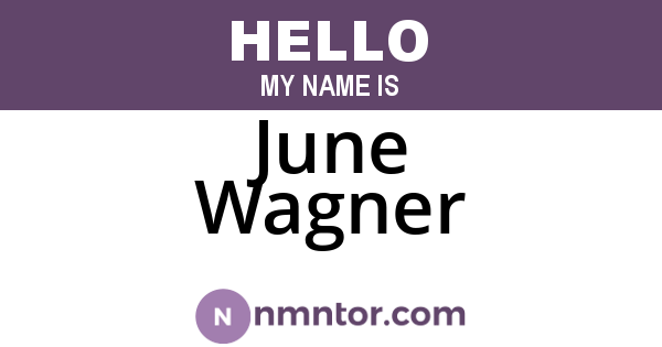 June Wagner