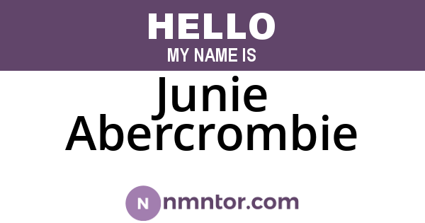 Junie Abercrombie