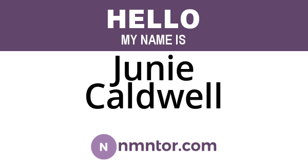 Junie Caldwell