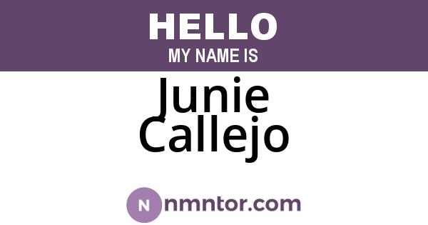Junie Callejo