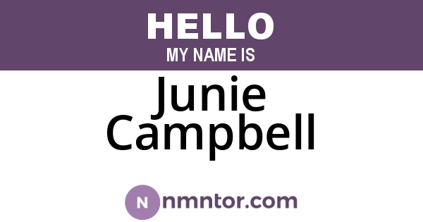 Junie Campbell