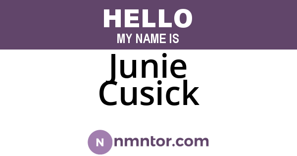 Junie Cusick