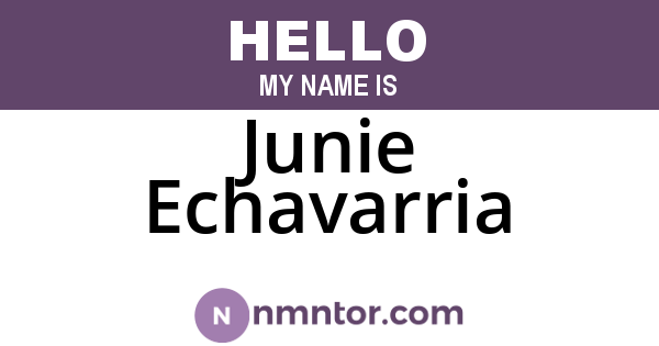 Junie Echavarria