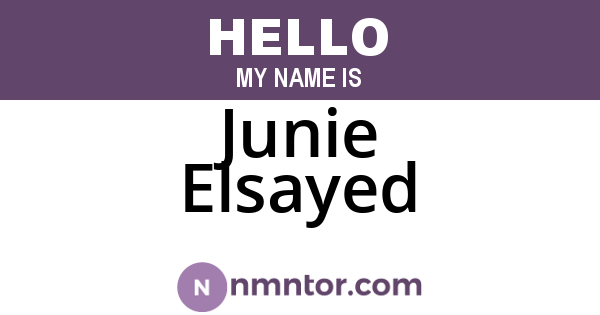 Junie Elsayed