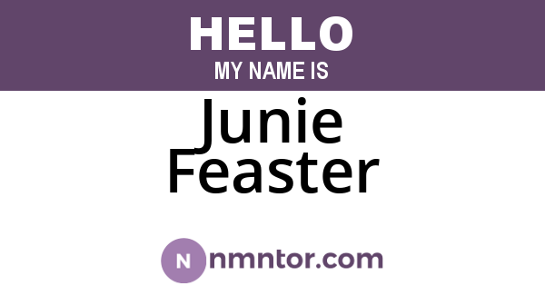 Junie Feaster