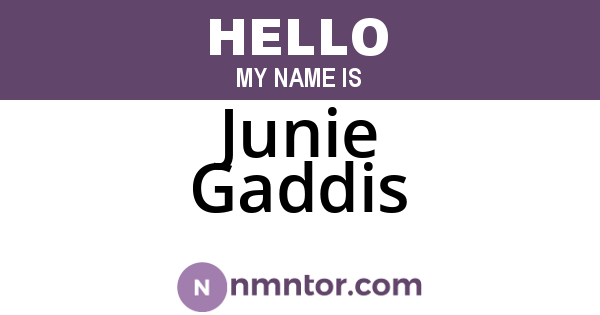 Junie Gaddis