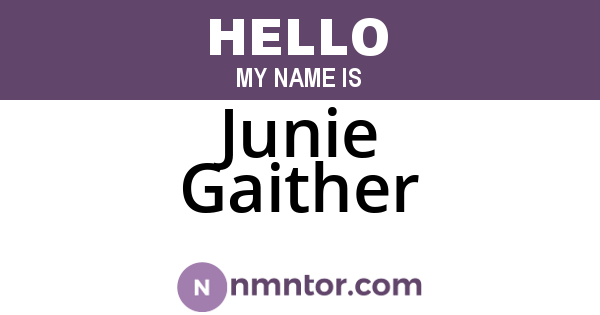 Junie Gaither