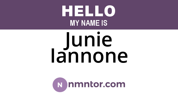 Junie Iannone