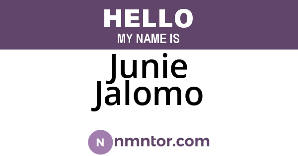 Junie Jalomo