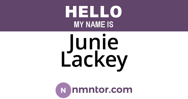 Junie Lackey