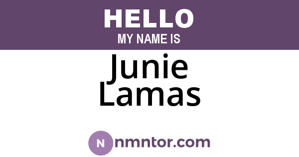 Junie Lamas