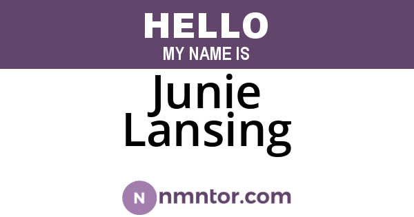 Junie Lansing