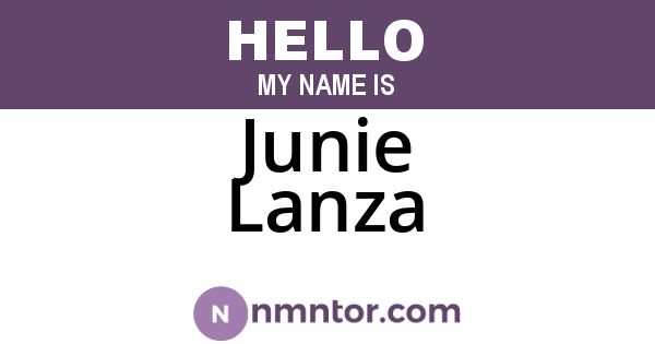 Junie Lanza