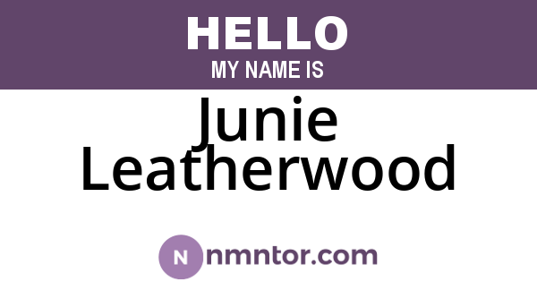 Junie Leatherwood
