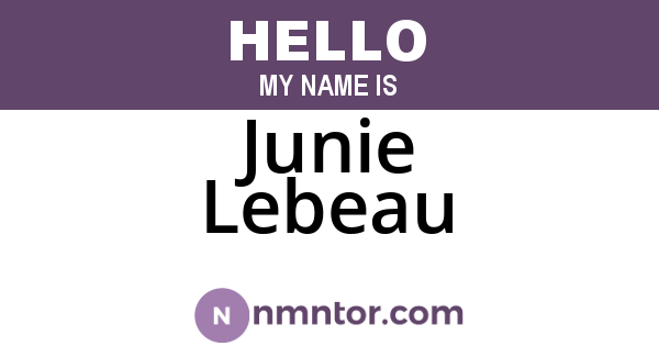 Junie Lebeau