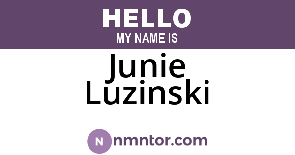 Junie Luzinski
