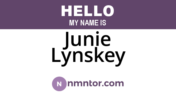 Junie Lynskey