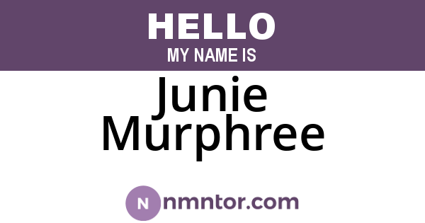 Junie Murphree