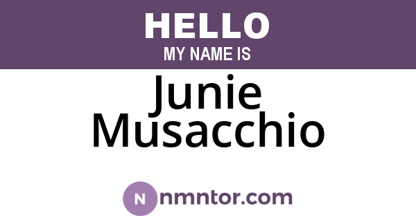 Junie Musacchio