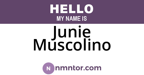 Junie Muscolino