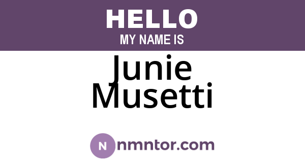 Junie Musetti