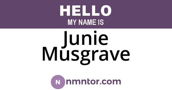 Junie Musgrave