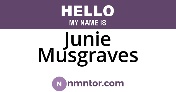 Junie Musgraves