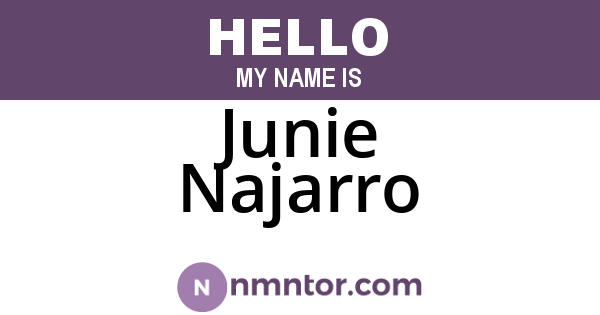 Junie Najarro