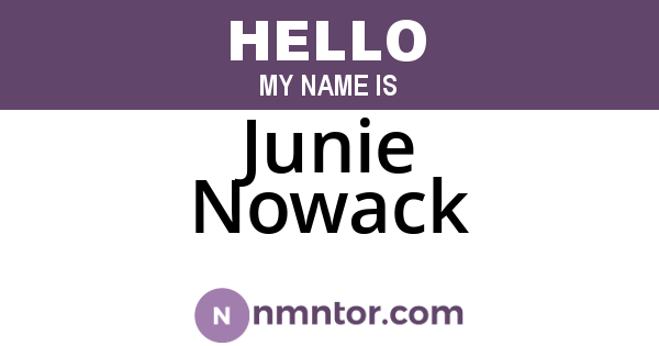 Junie Nowack