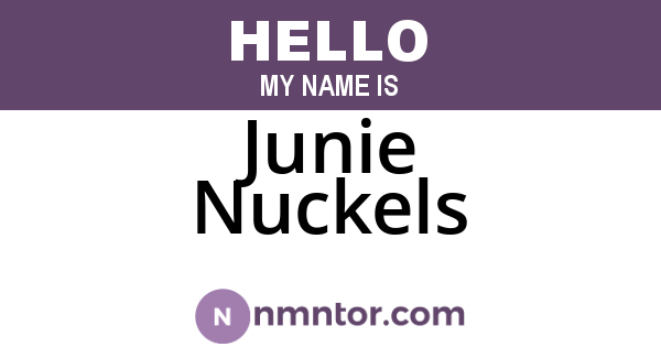 Junie Nuckels