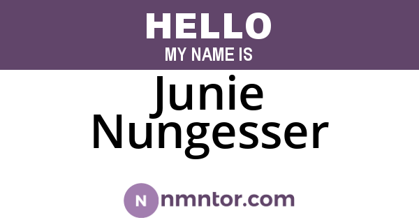 Junie Nungesser