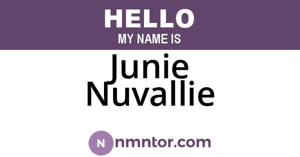 Junie Nuvallie