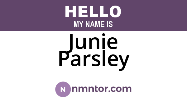 Junie Parsley