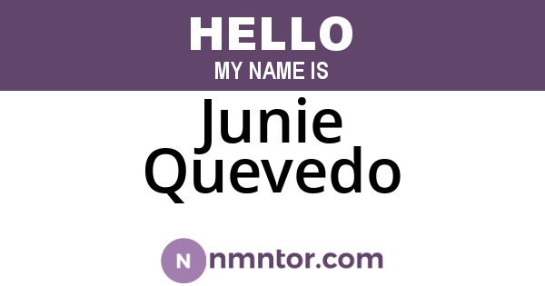 Junie Quevedo