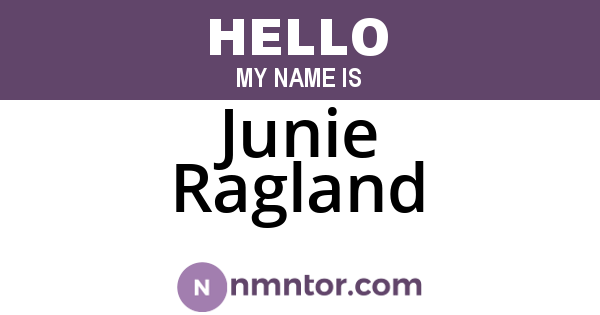Junie Ragland