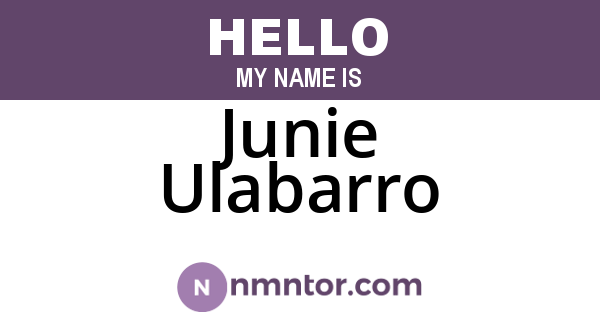 Junie Ulabarro