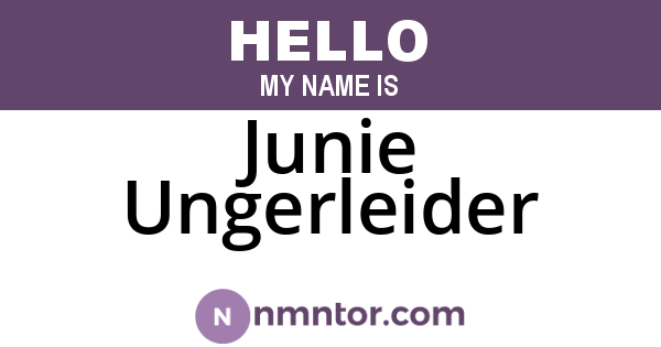 Junie Ungerleider