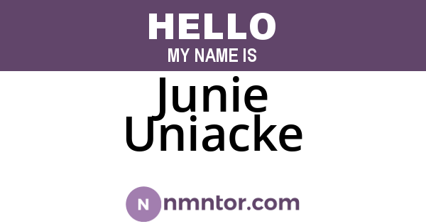 Junie Uniacke