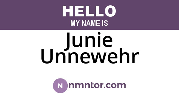 Junie Unnewehr