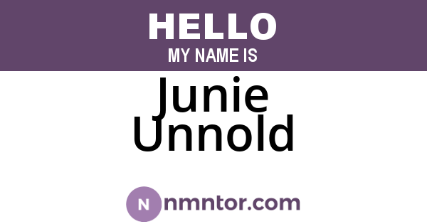 Junie Unnold