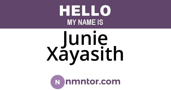 Junie Xayasith