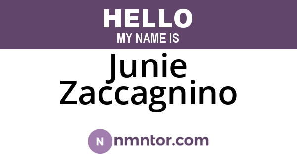 Junie Zaccagnino
